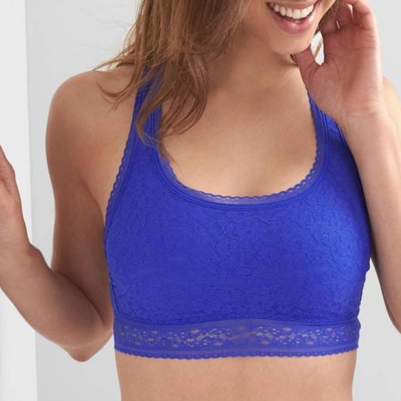 bright blue bralette